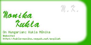monika kukla business card